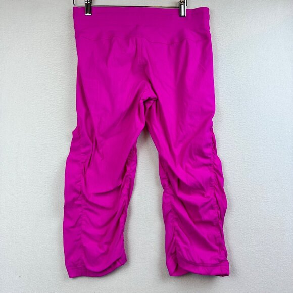 Ivivva by Lululemon Girl Size 14 Hot Pink Scrunched Pants Capri Athleisure Dance - Picture 11 of 13